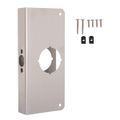 ProSource 4 in. x 9 in. Satin Nickel Door Reinforcer
