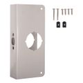 ProSource 4 in. x 9 in. Satin Nickel Door Reinforcer