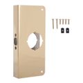 ProSource 4 in. x 9 in. Brass Door Reinforcer