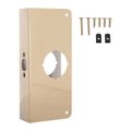 ProSource 4 in. x 9 in. Brass Door Reinforcer