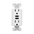 Eaton Wiring Tamper-Resistant USB Combination Receptacle, White