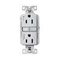 Eaton Wiring 15 Amp 125 Volt Tamper Resistant Self-Test GFCI Receptacle, Silver Granite