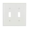 Eaton Wiring 2-Gang White Toggle Wallplate