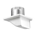 Lambro 4 in. White Plastic Soffit Exhaust Vent