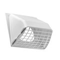 Lambro Industries 4 in. White Plastic Wall Vent Hood
