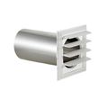 Lambro Industries 6 in. x 11 in. White Plastic Louvered Wall Cap Vent