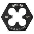 Milwaukee 9/16 in.-18 NF Hex Threading Die