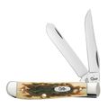 Case Peach Seed Jigged Mini Trapper Folding Pocket Knife