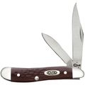 Case Jigged Brown Synthetic Peanut Folding Pocket Knife