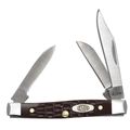 Case Jigged Brown Synthetic Small Stockman Folding Pocket Knife