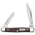 Case Jigged Brown Synthetic Small Pen Knife 6233 SS