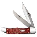Case Jigged Folding Hunter Knife with Leather Sheath