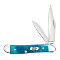 Case Caribbean Blue Sawcut Jigged Bone Peanut Knife