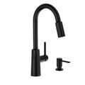 Moen 7460892 Nori Matte Black Pull-Down Kitchen Faucet