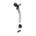 Moen 3775624 Mikah Matte Black Tub and Shower Faucet