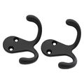 National Hardware 7529134 Double Clothes Hook, Matte Black