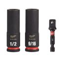Milwaukee 3/8 in. Drive 3-Piece Deep Well Impact Socket Set