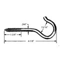 Hindley 40573 Round Bend Screw Hook  3 Gauge (2/Bag)