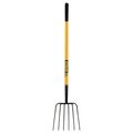 Truper&reg; 35177 6 Tine Manure Fork with 50 Fiberglass Handle