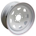 Trailer Wheel, 8 Spoke, 15 x 6, 5 on 4.5 In. Bolt Pattern