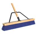 Push Broom Heavy Duty 24 w/ Handle Blue Poly 3 Trim