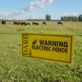 Electric Fence Warning Signage, 4 In. x 8 In., 3 Pack