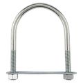 U Bolt, Zinc Plated, 1/2" x 4" W x 6-1/2" L
