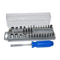 Screwdriver Bit and Socket Set, Metric, 39 Piece