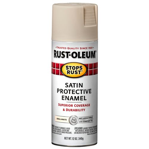 Rust-Oleum® Enamel Spray Paint Satin Shell White (12 Oz.)