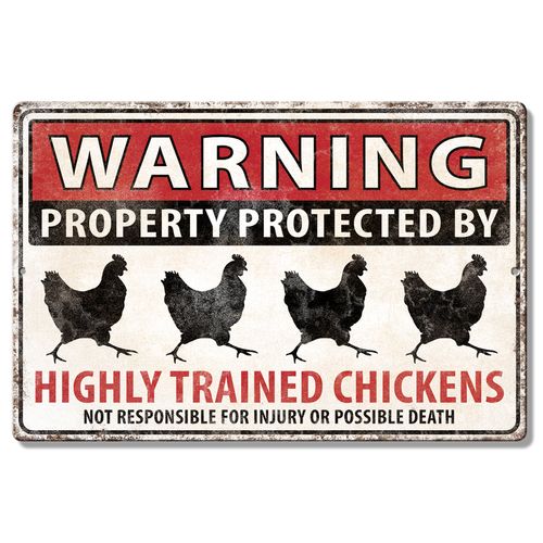 Warning Chicken Sign | Agri Supply