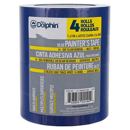 4-pk Blue Dolphin® Painter's Tape 1.5