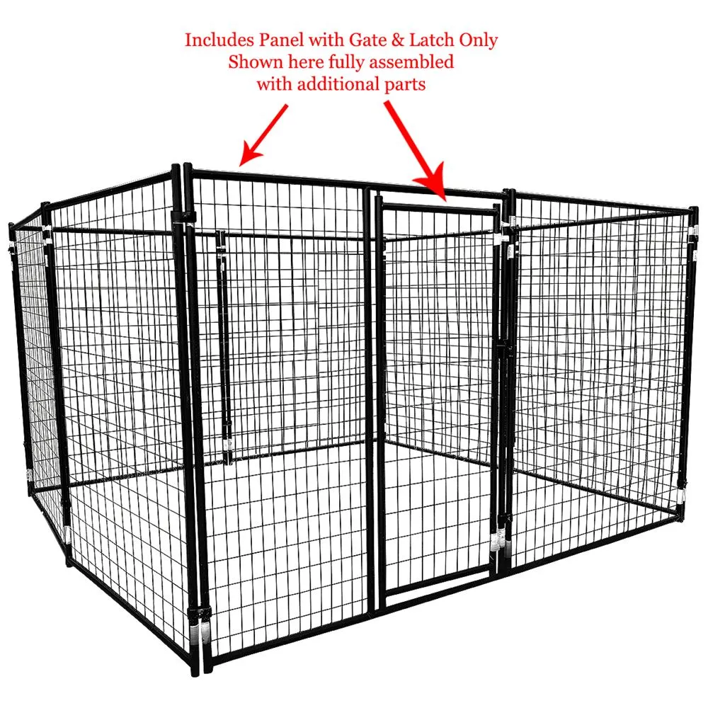 x Dog Kennel Gate Panel with Gate and Latch - Main Image