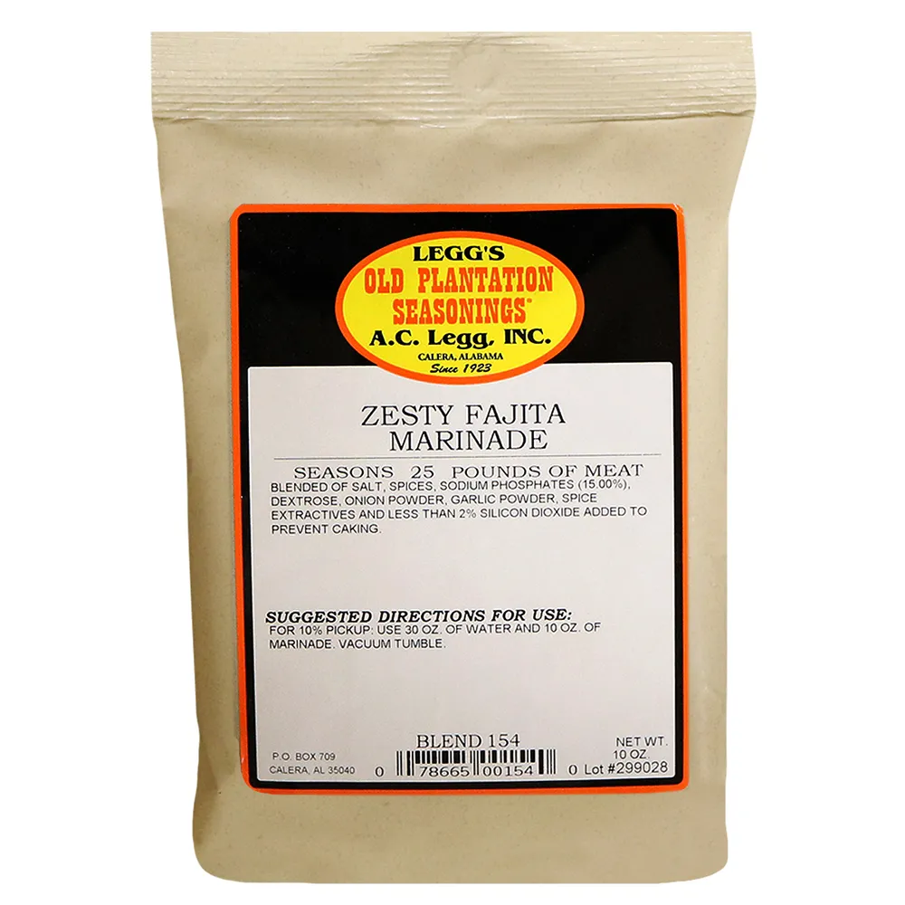 ZESTY FAJITA MARINADE 10 Agri Supply
