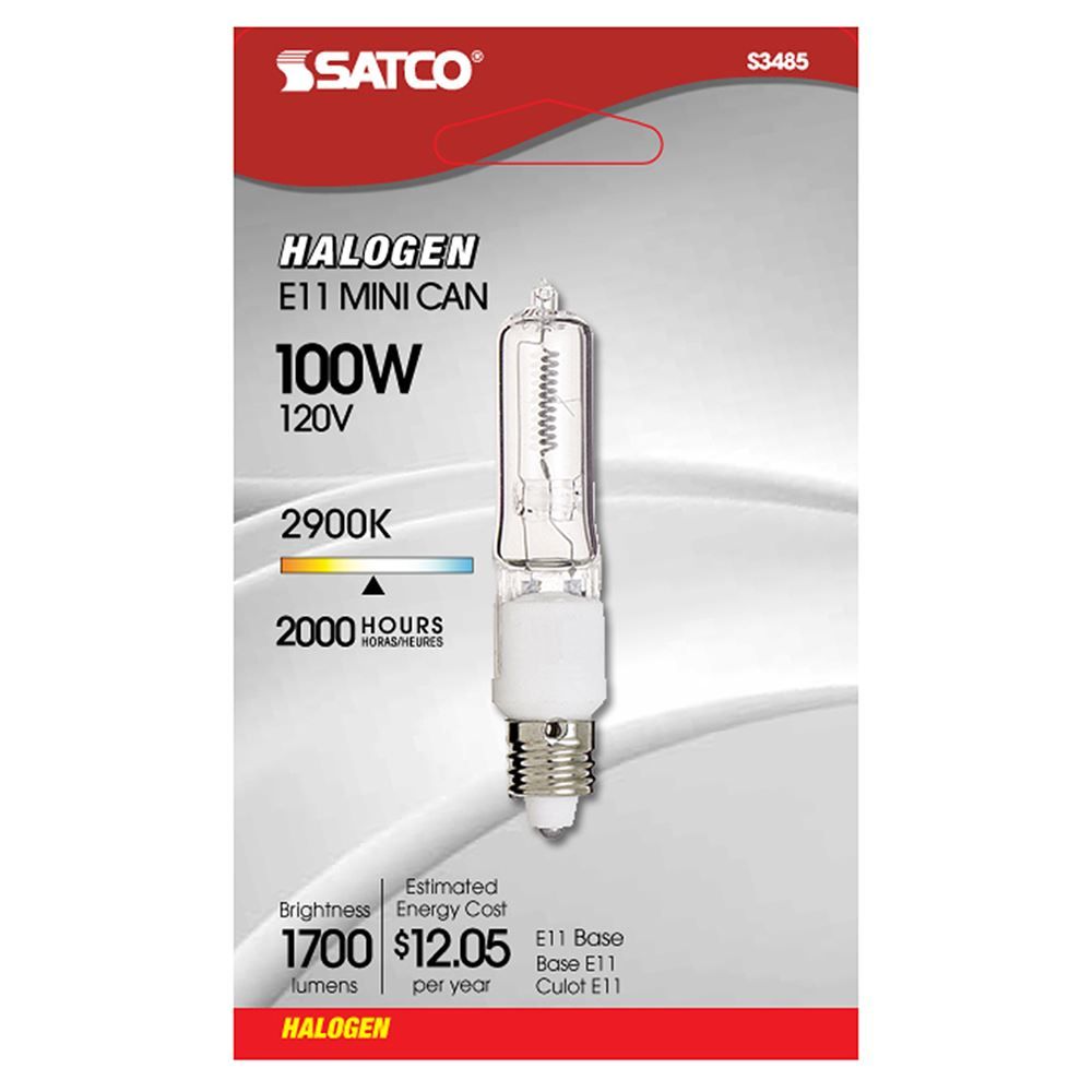Clear, T4 Halogen Bulb - 100W