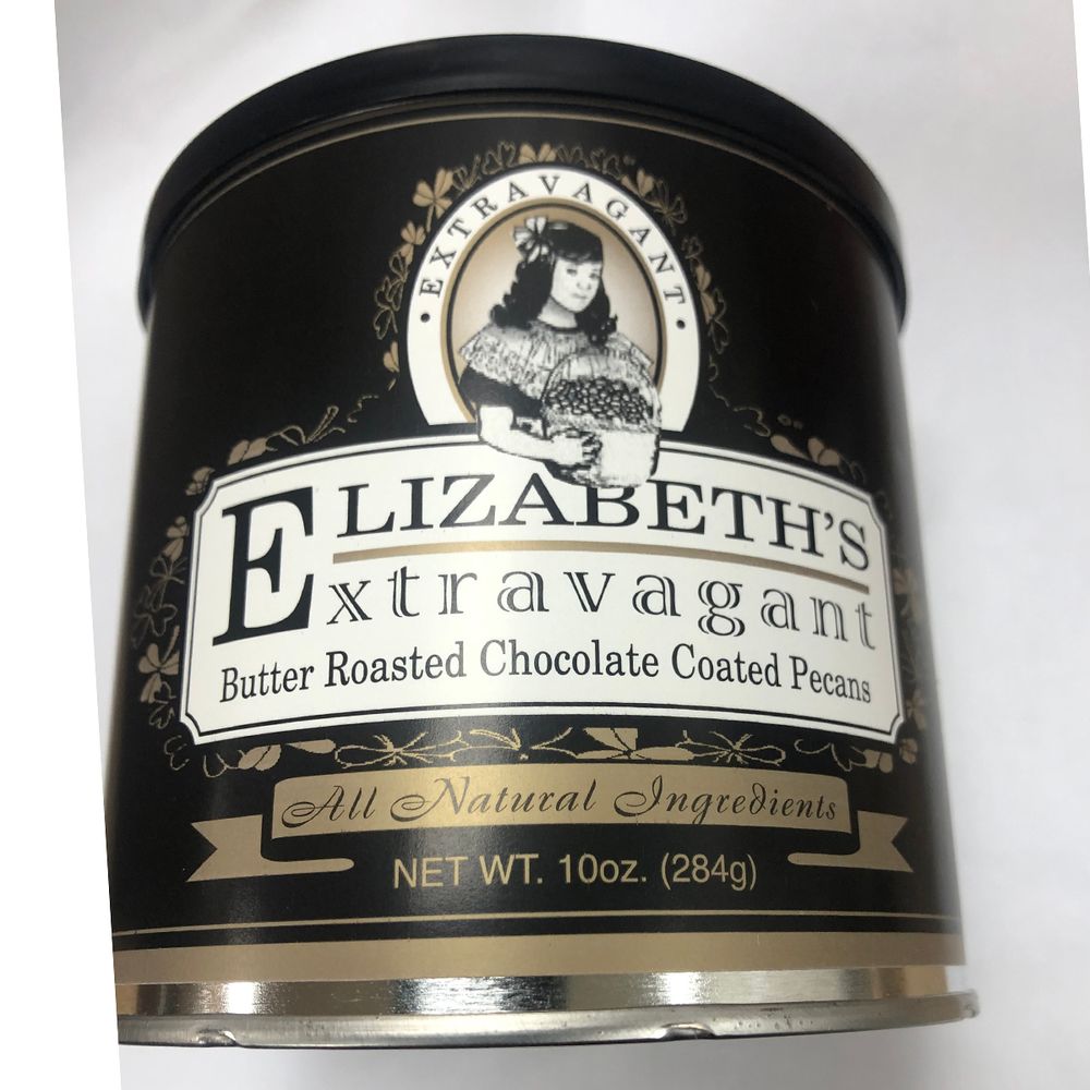 Elizabeths Extravagant Butter Roasted Chocolate Coated Pecans 10 oz.