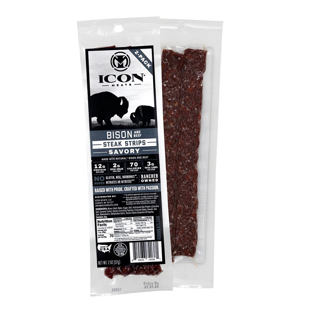Savory Bison & Beef Strips 2 oz.