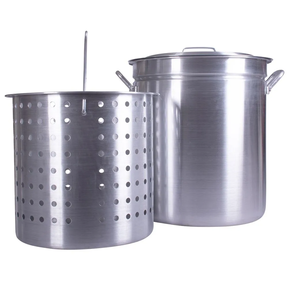 60 QT ALUM STOCK POT W/BASKET | Agri Supply 60 QT ALUM STOCK POT W/BASKET | Agri Supply