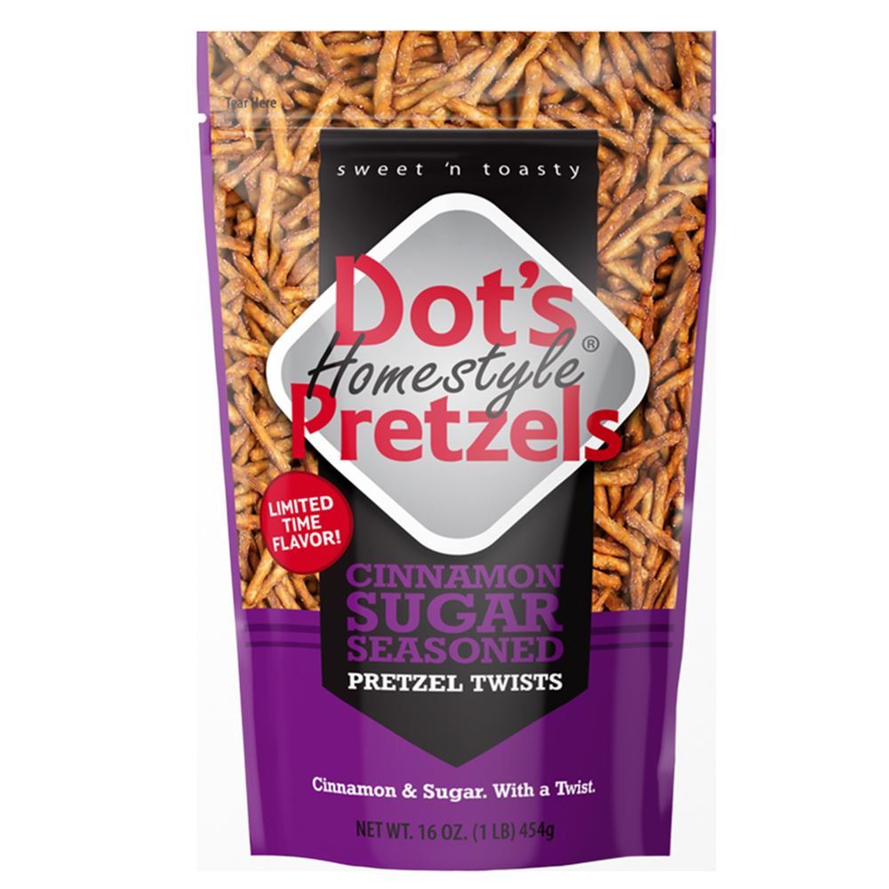 Dots Cinnamon Sugar Pretzels 16 oz.