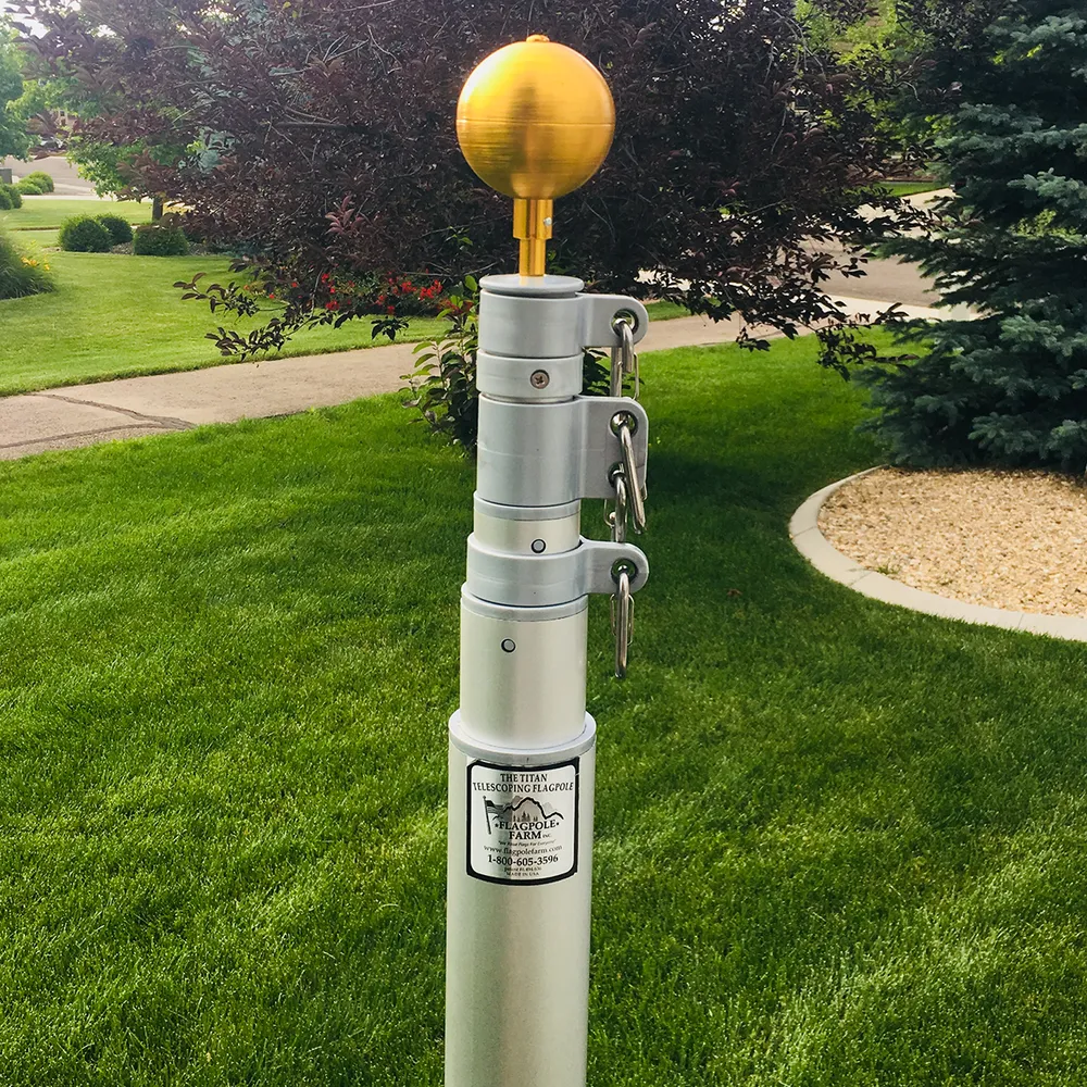 20' Silver Telescoping Flagpole | Agri Supply 20' Silver Telescoping Flagpole | Agri Supply