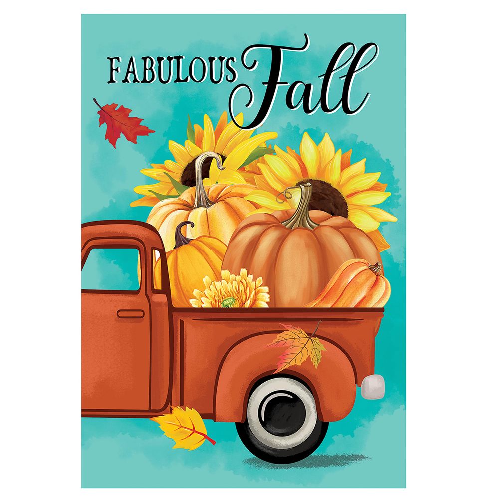Pickup For Fall Suede Garden Flag