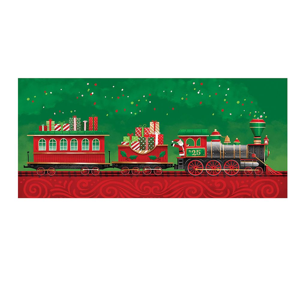 christmas train switch mat