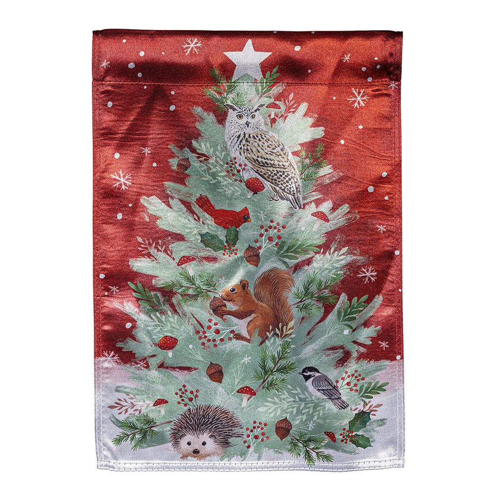 woodland animals garden flag