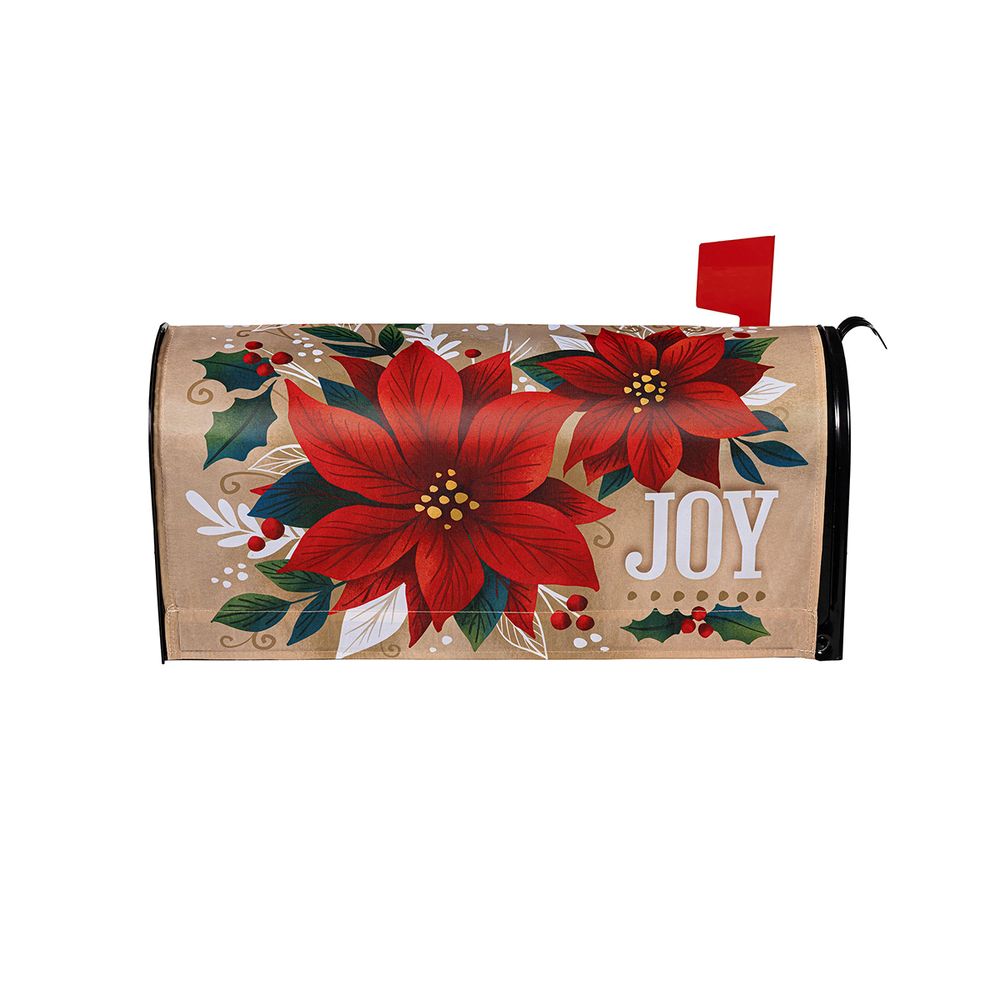 poinsettia mailbox cover