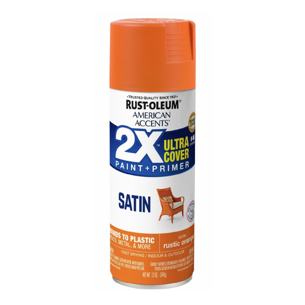 Rust-Oleum 12 oz. Satin Rustic Orange Spray Paint and Primer