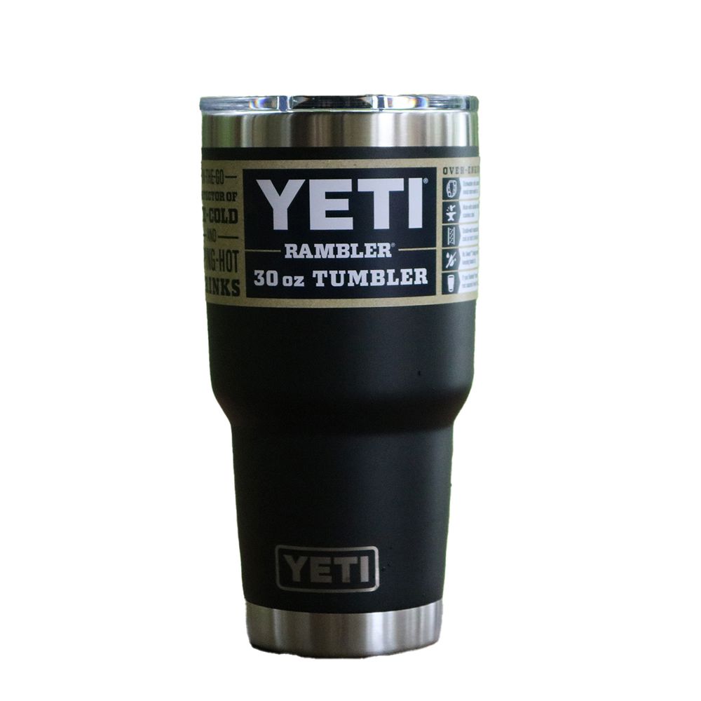 Black 35 oz. Rambler Yeti Straw Mug with Lid