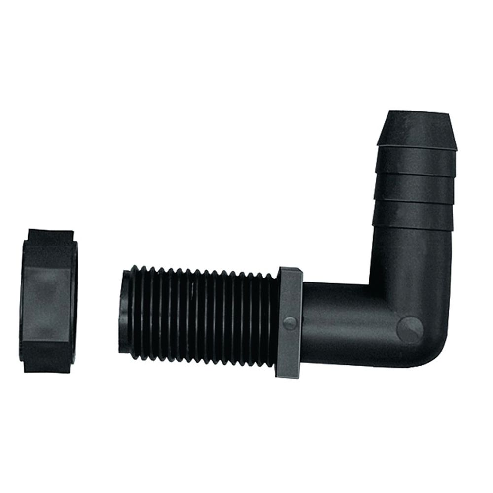 Green Leaf 1/2 in. Barb x 11/16 in. Male Union Polypropylene Hose Elbow