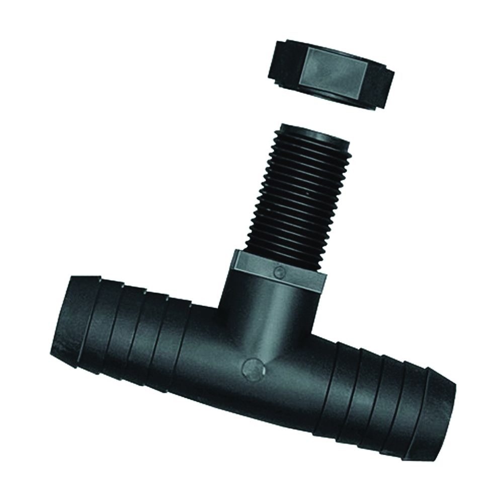 Green Leaf 3/8 in. Barb x 11/16 in. Male Union Polypropylene Hose Tee