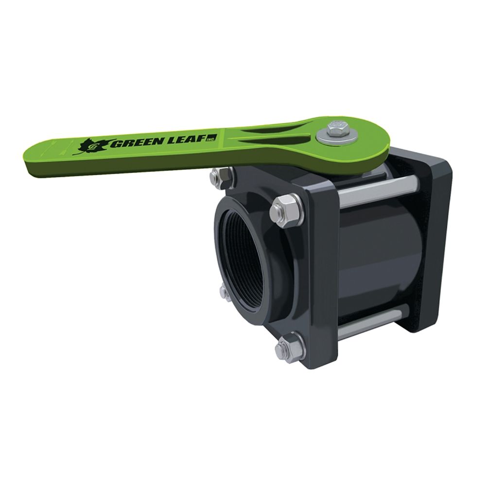 Green Leaf 2 in. 4-Bolt Female NPT Ball Valve