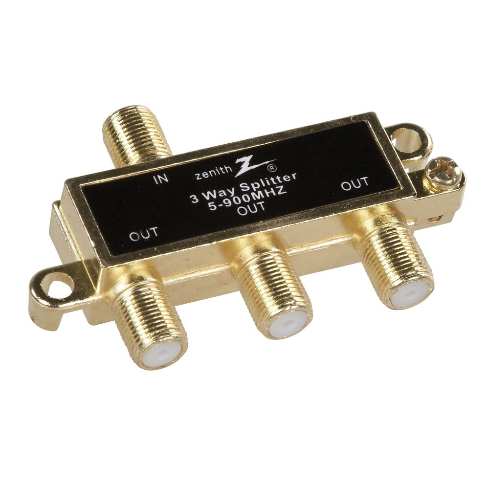 Zenith 3-Way 900 MHz Coax Splitter