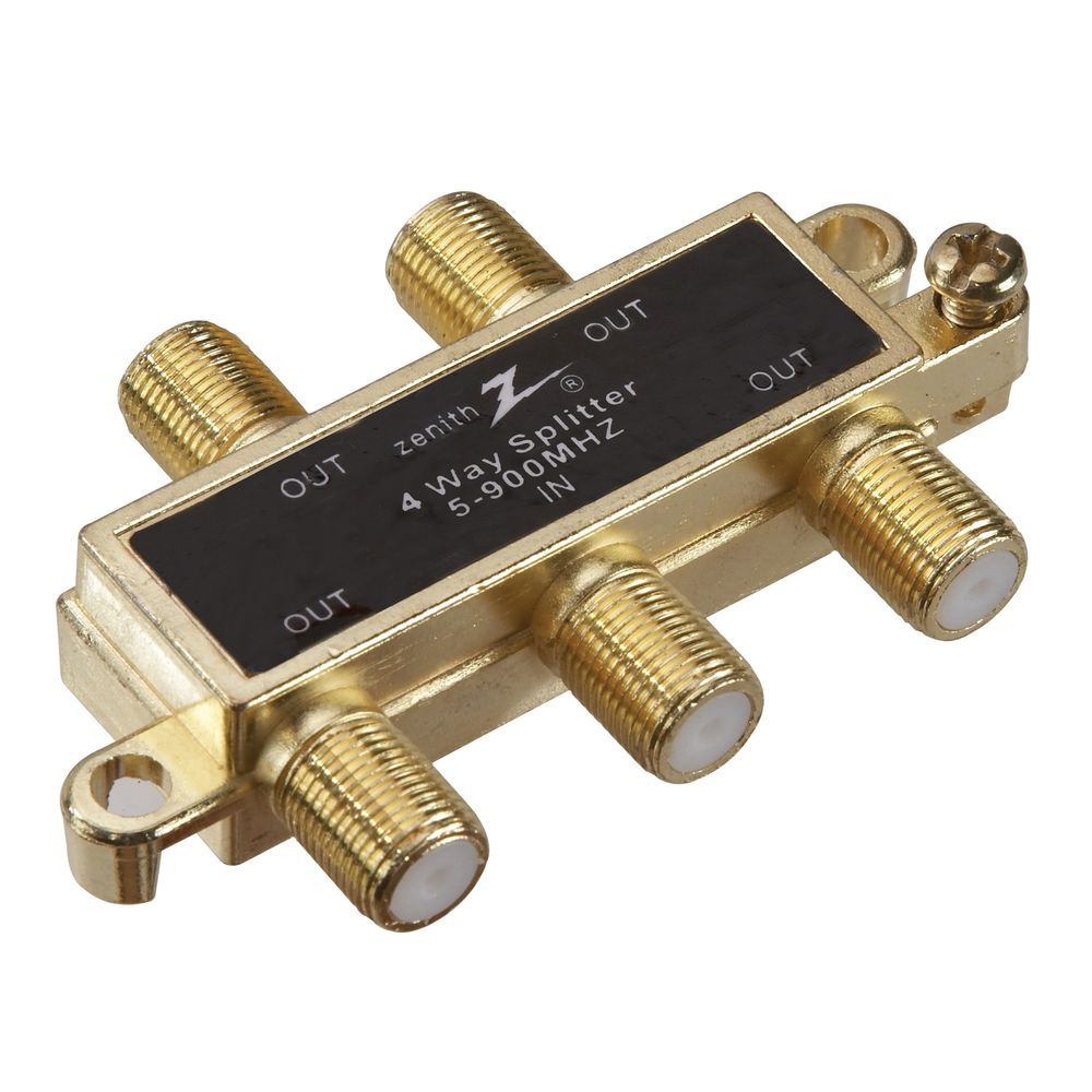 Zenith 4-Way 900 MHz Coax Splitter